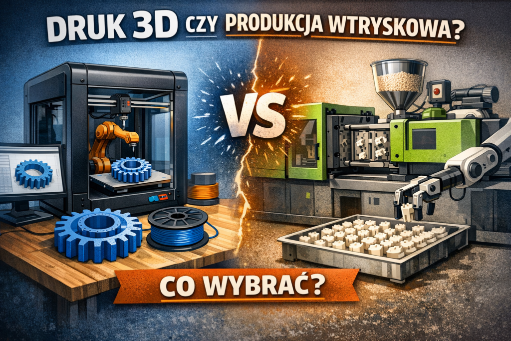 Druk 3D czy produkcja wtryskowa – co wybrać?