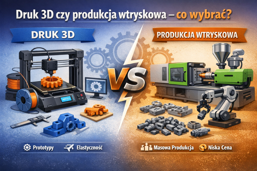 druk 3D czy produkcja wtryskowa