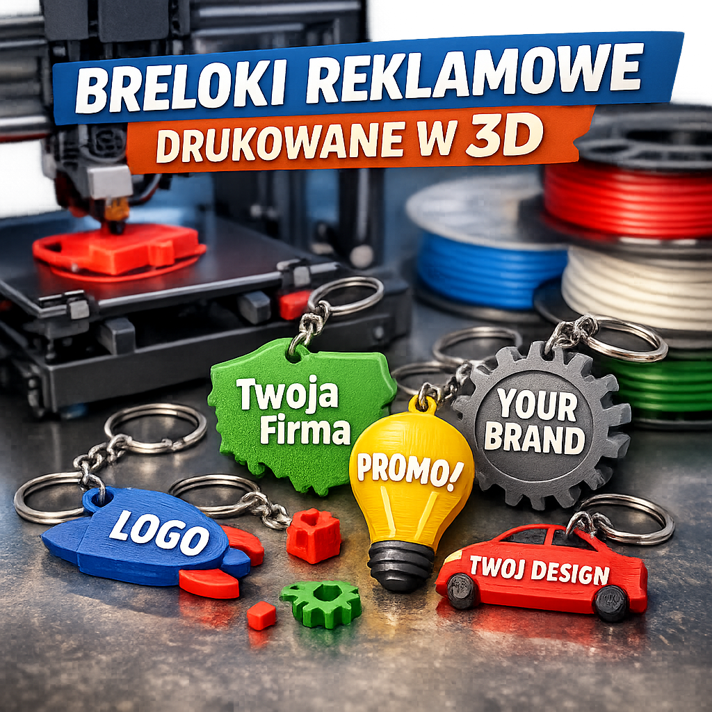 breloki reklamowe drukowane w 3D